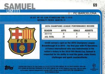 2018-19 Topps Chrome UEFA Champions League #69 Samuel Umtiti Back