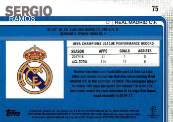 2018-19 Topps Chrome UEFA Champions League #75 Sergio Ramos Back