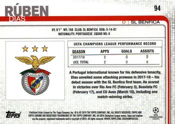 2018-19 Topps Chrome UEFA Champions League #94 Rúben Dias Back
