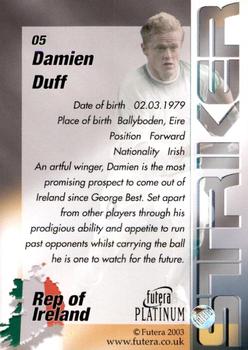 2003 Futera Platinum World Football #5 Damien Duff Back