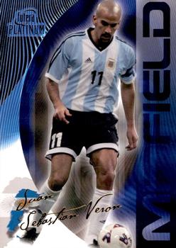 2003 Futera Platinum World Football #45 Juan Sebastian Veron Front