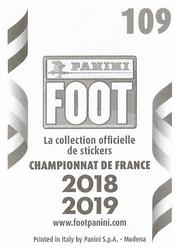 2018-19 Panini FOOT #109 Cédric Yambéré Back