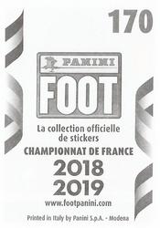 2018-19 Panini FOOT #170 Nicolas Pépé Back