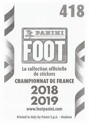 2018-19 Panini FOOT #418 Romain Del Castillo Back