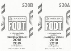 2018-19 Panini FOOT #520 Écussons - AJ Auxerre / AS Beziers Back