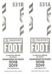 2018-19 Panini FOOT #531 Brice Maubleu / Maxime Spano Back