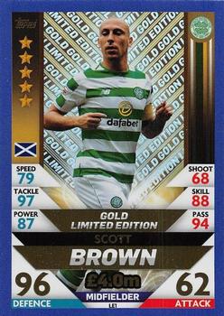 2018-19 Topps Match Attax SPFL - Limited Edition Gold #LE1 Scott Brown Front
