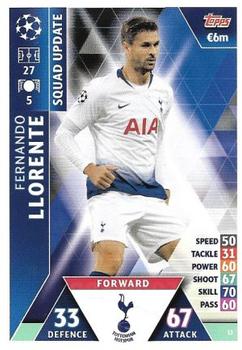 2019 Topps Match Attax UEFA Champions League Road To Madrid 19 #11 Fernando Llorente Front