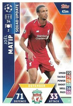 2019 Topps Match Attax UEFA Champions League Road To Madrid 19 #12 Joël Matip Front