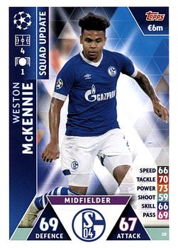 2019 Topps Match Attax UEFA Champions League Road To Madrid 19 #20 Weston McKennie Front