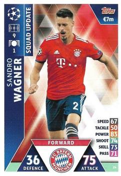 2019 Topps Match Attax UEFA Champions League Road To Madrid 19 #24 Sandro Wagner Front