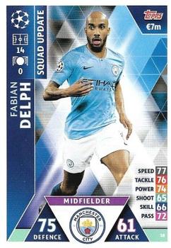 2019 Topps Match Attax UEFA Champions League Road To Madrid 19 #38 Fabian Delph Front