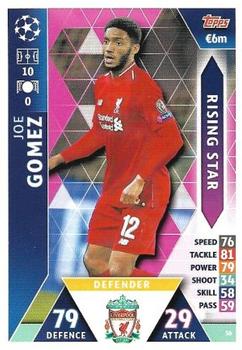 2019 Topps Match Attax UEFA Champions League Road To Madrid 19 #56 Joe Gomez Front
