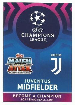 2019 Topps Match Attax UEFA Champions League Road To Madrid 19 #90 Miralem Pjanic Back