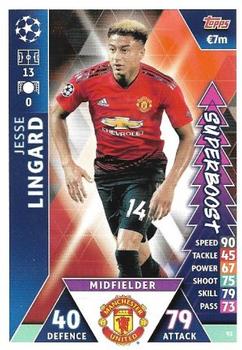 2019 Topps Match Attax UEFA Champions League Road To Madrid 19 #92 Jesse Lingard Front