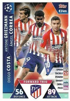 2019 Topps Match Attax UEFA Champions League Road To Madrid 19 #107 Antoine Griezmann / Diego Costa / Ángel Correa Front