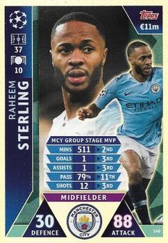 2019 Topps Match Attax UEFA Champions League Road To Madrid 19 #140 Raheem Sterling Front