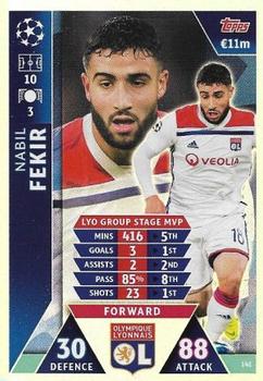 2019 Topps Match Attax UEFA Champions League Road To Madrid 19 #141 Nabil Fekir Front