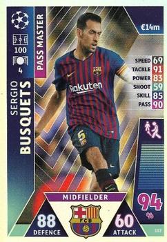 2019 Topps Match Attax UEFA Champions League Road To Madrid 19 #157 Sergio Busquets Front