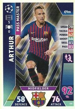 2019 Topps Match Attax UEFA Champions League Road To Madrid 19 #161 Arthur Front