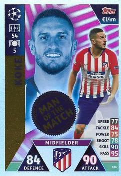 2019 Topps Match Attax UEFA Champions League Road To Madrid 19 #186 Koke Front