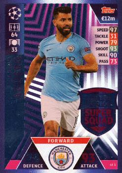 2019 Topps Match Attax UEFA Champions League Road To Madrid 19 - Limited Edition #LE3 Sergio Aguero Front