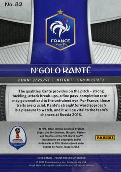 2018 Panini Prizm FIFA World Cup - Cyrillic #82 N'Golo Kante Back