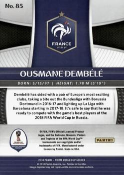 2018 Panini Prizm FIFA World Cup - Cyrillic #85 Ousmane Dembele Back