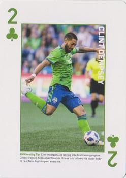 2018 CHI Franciscan Seattle Sounders FC Playing Cards #2♣ Clint Dempsey Front