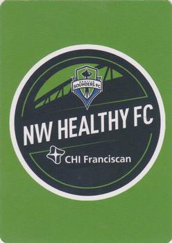 2018 CHI Franciscan Seattle Sounders FC Playing Cards #7♣ Cristian Roldan Back