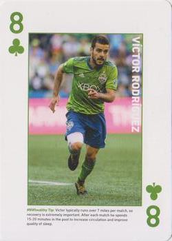 2018 CHI Franciscan Seattle Sounders FC Playing Cards #8♣ Victor Rodriguez Front