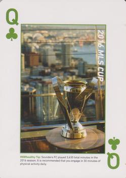 2018 CHI Franciscan Seattle Sounders FC Playing Cards #Q♣ 2016 MLS CUP Front