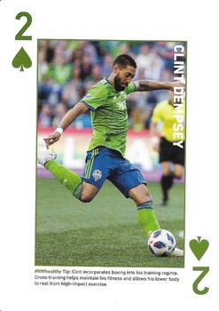 2018 CHI Franciscan Seattle Sounders FC Playing Cards #2♦ Clint Dempsey Front