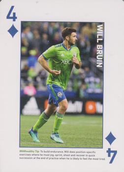 2018 CHI Franciscan Seattle Sounders FC Playing Cards #4♦ Will Bruin Front