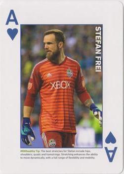 2018 CHI Franciscan Seattle Sounders FC Playing Cards #A♥ Stefan Frei Front