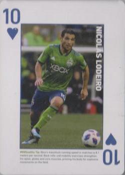 2018 CHI Franciscan Seattle Sounders FC Playing Cards #10♥ Nicolas Lodeiro Front