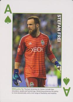 2018 CHI Franciscan Seattle Sounders FC Playing Cards #A♠ Stefan Frei Front