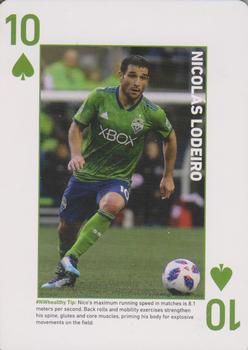 2018 CHI Franciscan Seattle Sounders FC Playing Cards #10♠ Nicolas Lodeiro Front