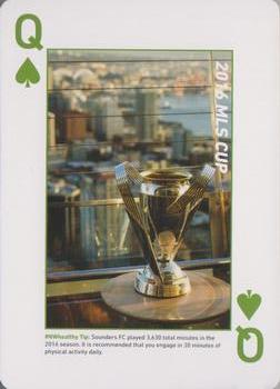 2018 CHI Franciscan Seattle Sounders FC Playing Cards #Q♠ 2016 MLS CUP Front