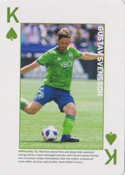 2018 CHI Franciscan Seattle Sounders FC Playing Cards #K♠ Gustav Svensson Front