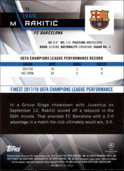 2018-19 Finest UEFA Champions League - Blue Refractor #73 Ivan Rakitic Back