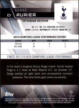 2018-19 Finest UEFA Champions League - Green Refractor #43 Serge Aurier Back