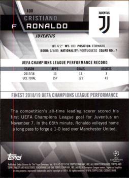 2018-19 Finest UEFA Champions League - Green Refractor #100 Cristiano Ronaldo Back