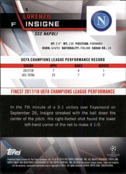 2018-19 Finest UEFA Champions League - Refractor #9 Lorenzo Insigne Back