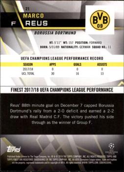 2018-19 Finest UEFA Champions League - Refractor #21 Marco Reus Back
