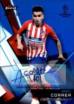2018-19 Finest UEFA Champions League - Finest Autographs Blue #62 Angel Correa Front