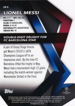 2018-19 Finest UEFA Champions League - Finest Careers Die Cut Red #LM-6 Lionel Messi Back