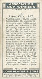 1930 Player's Association Cup Winners #18 Aston Villa 1897 Back