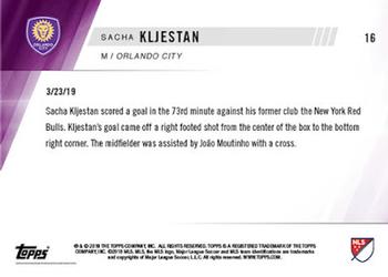 2019 Topps Now MLS #16 Sacha Kljestan Back