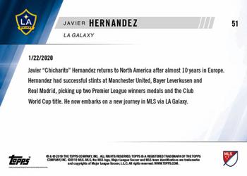2019 Topps Now MLS #51 Javier Hernandez Back